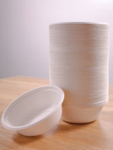 Load image into Gallery viewer, Compostable Bagasse Bowls Eco Friendly 16 oz Pack of 100