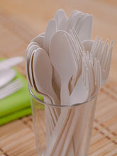Load image into Gallery viewer, 100% Eco-Friendly Compostable Cutlery Set - - 300 pieces (100 Forks | 100 Spoons | 100 Knives)